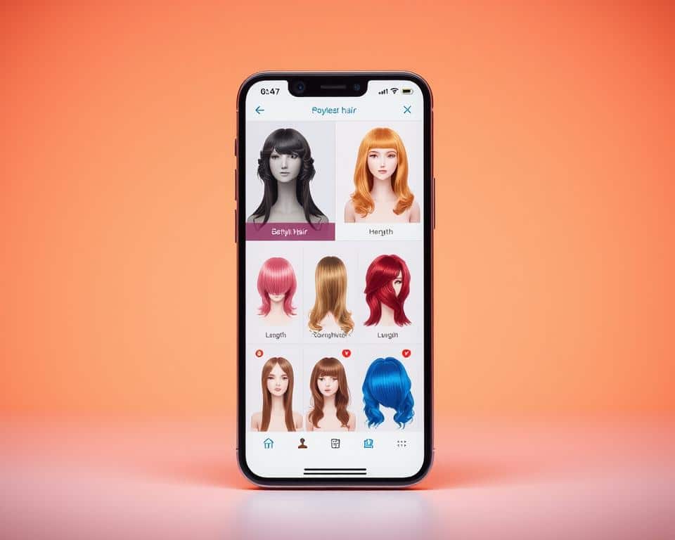 aplicativo para simular cabelos