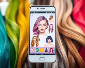 app que simula cabelos