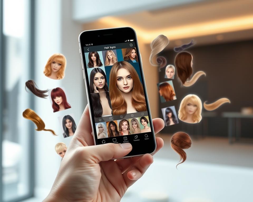 App para simular cabelo