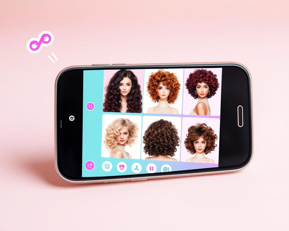Aplicativo para cachear o  cabelo