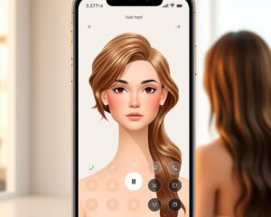Aplicativo de cabelo que simula novos visuais