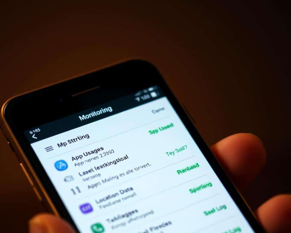 Recursos de monitoramento de celular