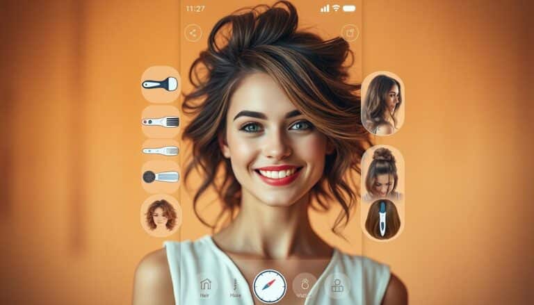 aplicativo de transformação de cabelo