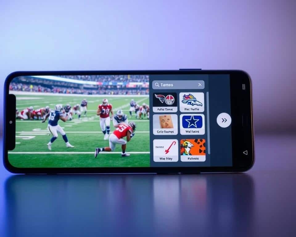A sleek, modern app interface showcasing the best NFL streaming options in 2024. In the foreground, a smartphone display presents a dynamic, high-resolution game view, with players in fluid motion on the field. The middle ground features a clean, intuitive app layout with bold icons and clear navigation, allowing users to effortlessly browse available games, teams, and viewing options. The background is softly blurred, creating a sense of depth and focus on the app experience. The overall scene conveys a premium, polished aesthetic, reflecting the high-quality content and seamless functionality of the top NFL streaming apps. A sleek, modern app interface showcasing the best NFL streaming options in 2024. In the foreground, a smartphone display presents a dynamic, high-resolution game view, with players in fluid motion on the field. The middle ground features a clean, intuitive app layout with bold icons and clear navigation, allowing users to effortlessly browse available games, teams, and viewing options. The background is softly blurred, creating a sense of depth and focus on the app experience. The overall scene conveys a premium, polished aesthetic, reflecting the high-quality content and seamless functionality of the top NFL streaming apps.