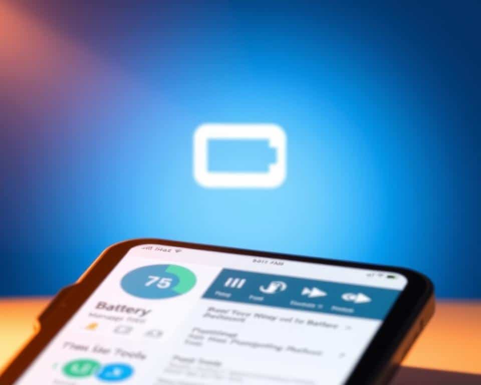 A sleek, modern iOS app interface with a clean, intuitive layout. In the center, the "Battery Manager FREE" logo stands out prominently, conveying the app's purpose at a glance. The background features a subtle gradient in shades of blue, creating a calming, professional atmosphere. The foreground showcases the app's key features, such as battery level, charging status, and optimization tools, all presented in a well-organized, easy-to-navigate manner. Warm lighting from the top-left illuminates the interface, giving it a polished, high-quality appearance. The camera angle is slightly tilted, adding depth and visual interest to the composition. The overall impression is of a powerful yet user-friendly battery management app designed specifically for iOS devices. A sleek, modern iOS app interface with a clean, intuitive layout. In the center, the "Battery Manager FREE" logo stands out prominently, conveying the app's purpose at a glance. The background features a subtle gradient in shades of blue, creating a calming, professional atmosphere. The foreground showcases the app's key features, such as battery level, charging status, and optimization tools, all presented in a well-organized, easy-to-navigate manner. Warm lighting from the top-left illuminates the interface, giving it a polished, high-quality appearance. The camera angle is slightly tilted, adding depth and visual interest to the composition. The overall impression is of a powerful yet user-friendly battery management app designed specifically for iOS devices.