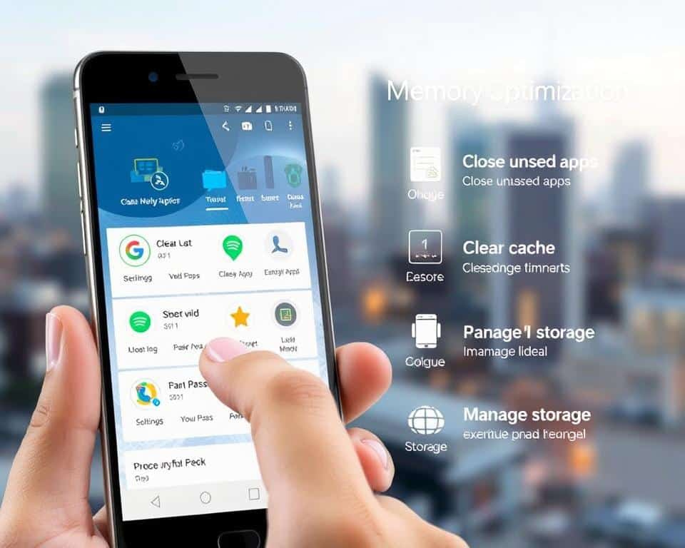 Otimização de memória do celular Otimização de memória do celular