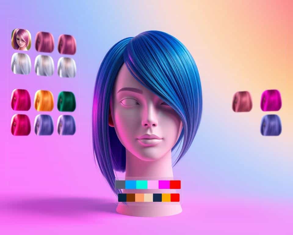 Simulador de cores de cabelo