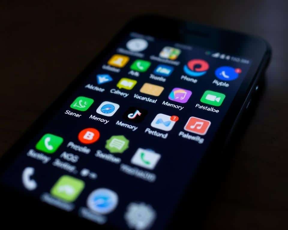 Smartphone lento com aplicativos em segundo plano Smartphone lento com aplicativos em segundo plano