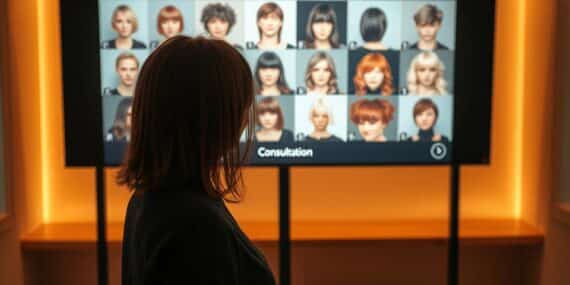 Teste cortes de cabelo antes de cortar