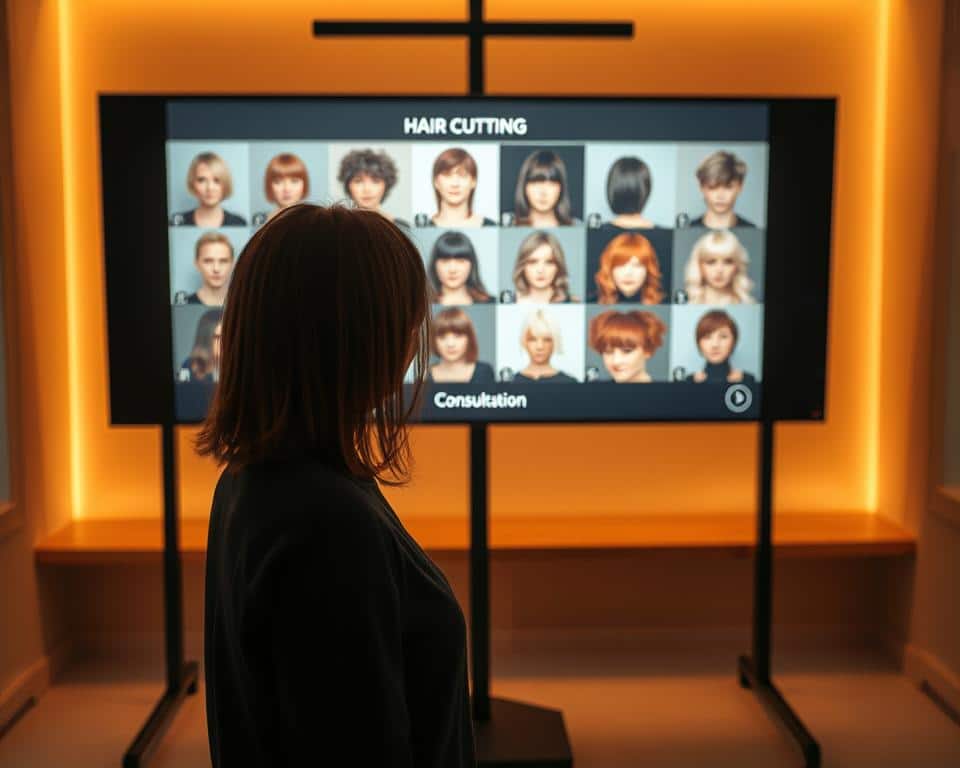 Teste cortes de cabelo antes de cortar