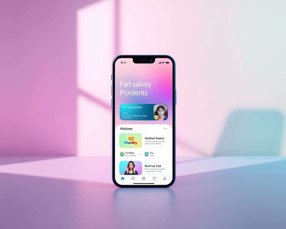 aplicativo visual novo de cor e corte