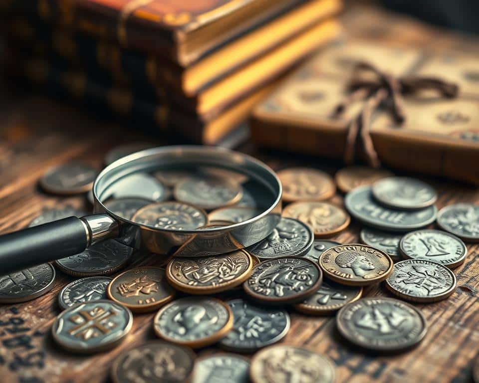 identificação de moedas antigas