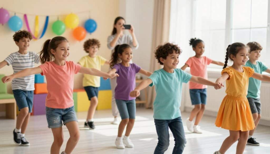 Momentos especiais de dança infantil