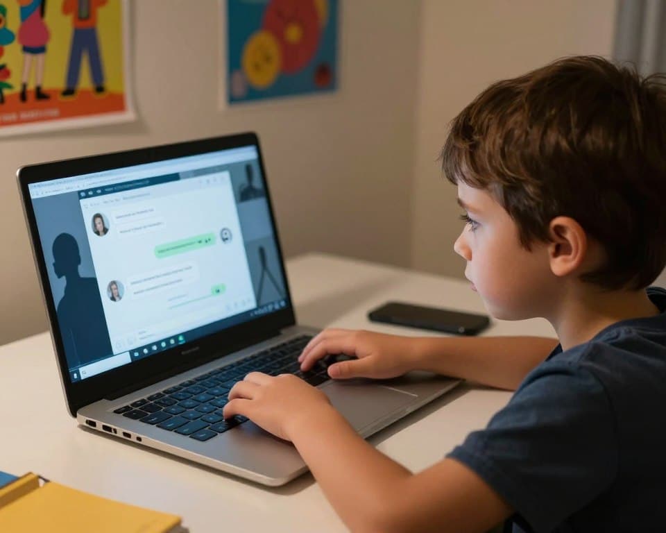 criança exposta a riscos online