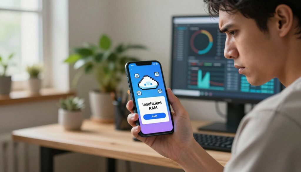 diagnóstico de memória ram insuficiente no celular