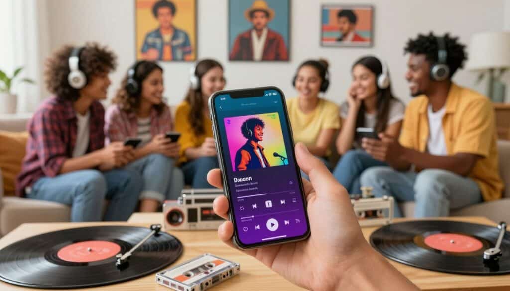 opções de streaming de música pop retrô