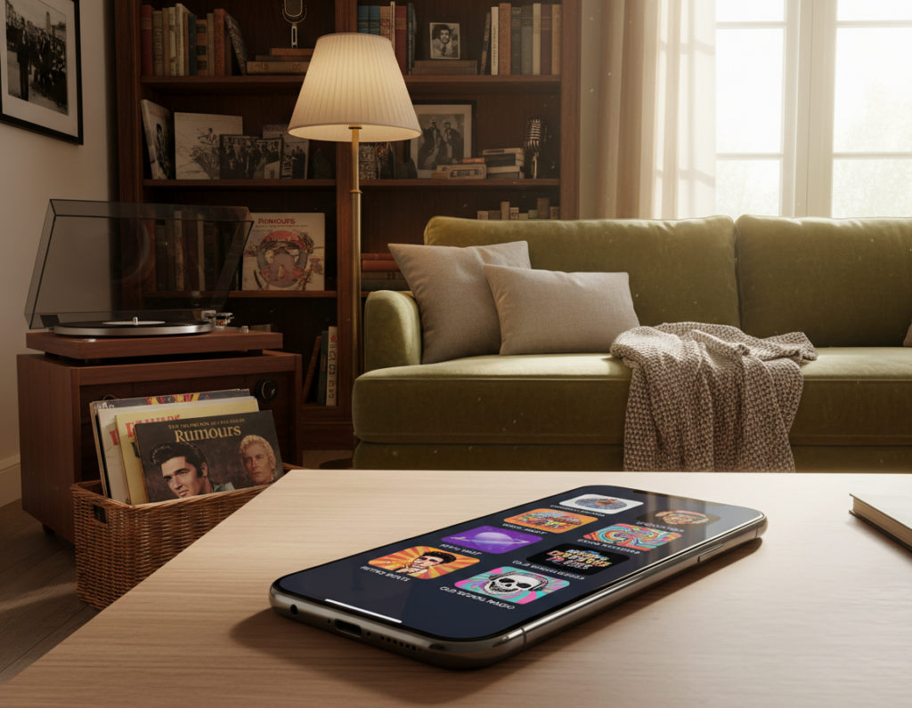 aplicativos para ouvir músicas antigas em um smartphone moderno