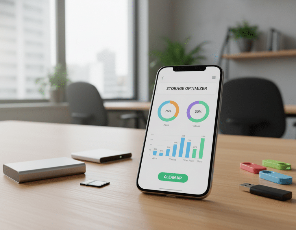 armazenamento do smartphone