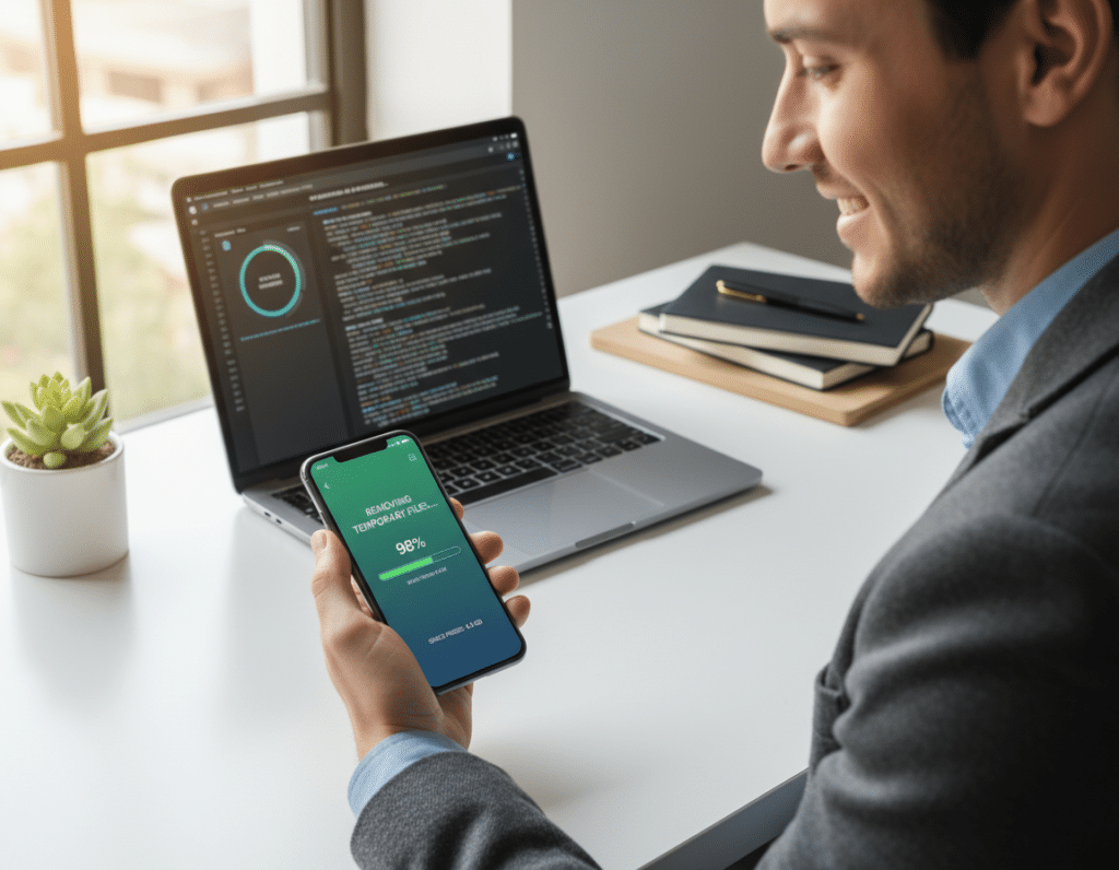 remover arquivos temporários do smartphone