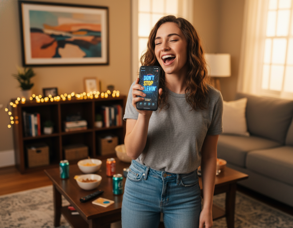 cantar karaokê no smartphone