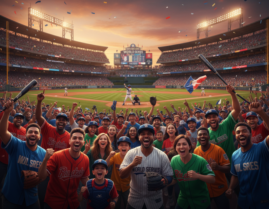 torcida e emoção no mundial de beisebol