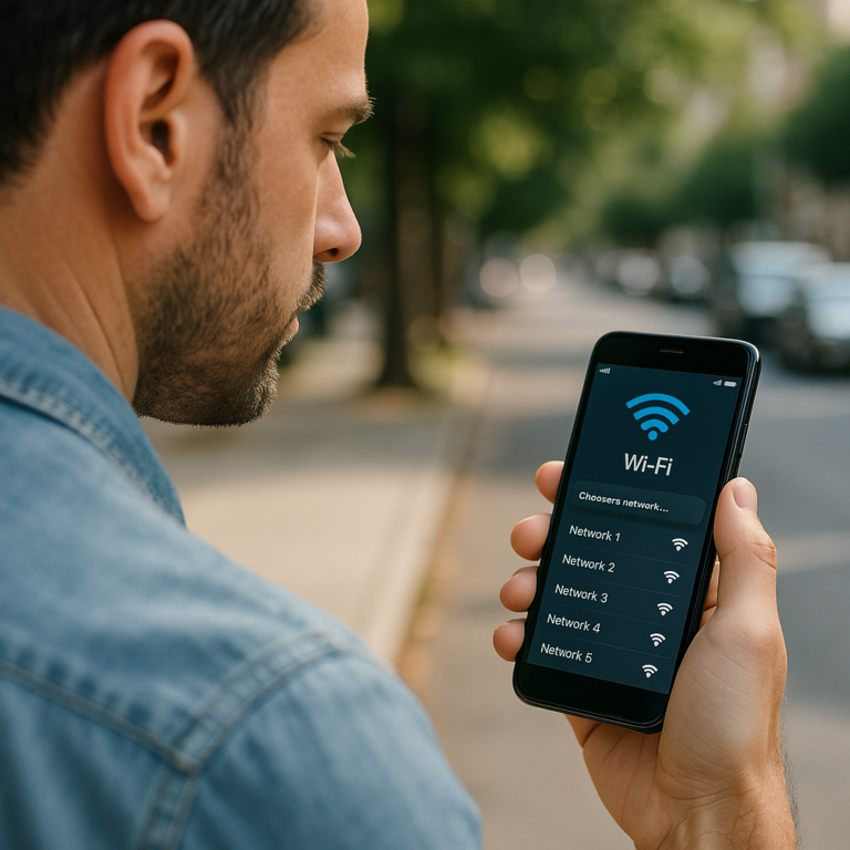 Descubra redes próximas e conecte-se com facilidade
