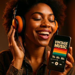 App de Música Vintage: Anos 70, 80 e 90