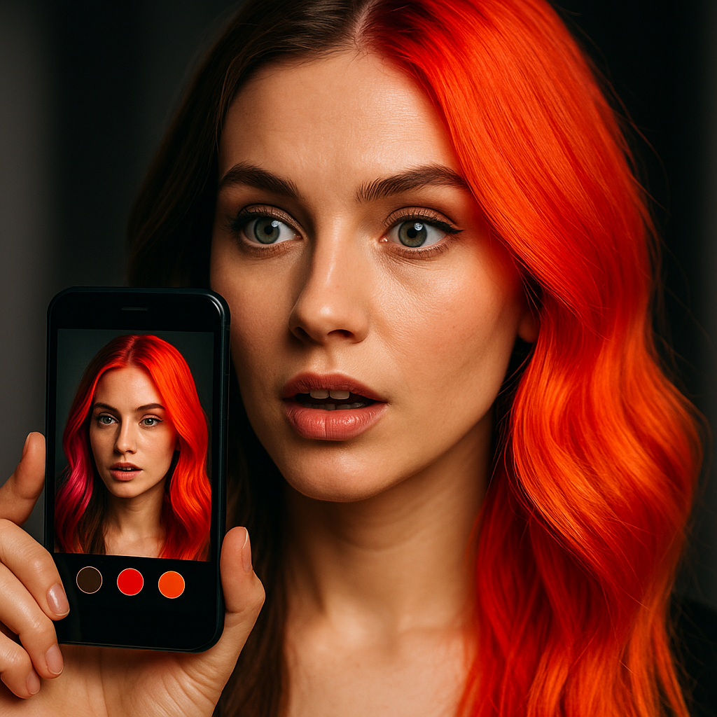App para Visualizar Cor de Cabelo Antes de Pintar